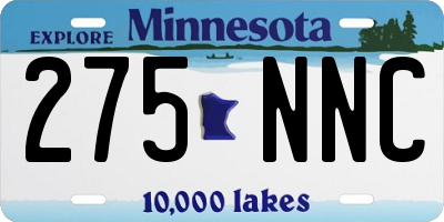 MN license plate 275NNC