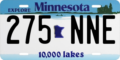 MN license plate 275NNE