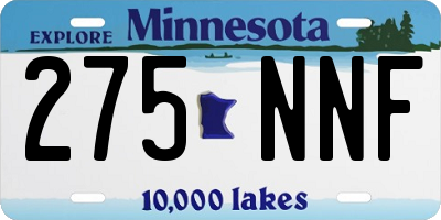 MN license plate 275NNF