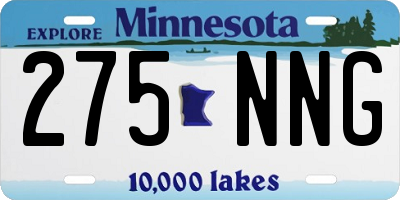 MN license plate 275NNG