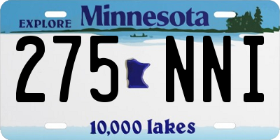 MN license plate 275NNI