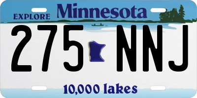 MN license plate 275NNJ