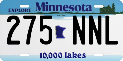 MN license plate 275NNL