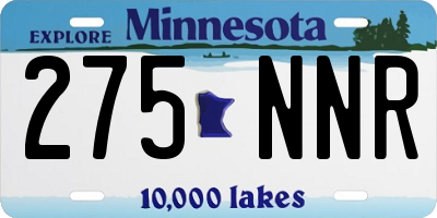MN license plate 275NNR