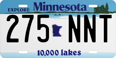MN license plate 275NNT