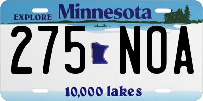 MN license plate 275NOA
