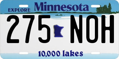 MN license plate 275NOH