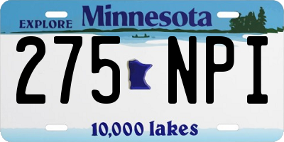 MN license plate 275NPI