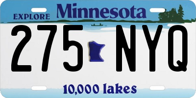 MN license plate 275NYQ