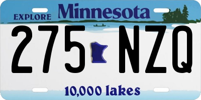 MN license plate 275NZQ