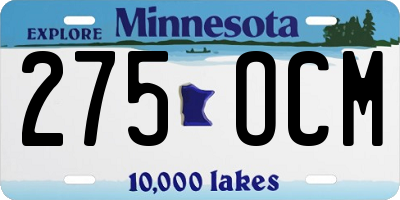 MN license plate 275OCM