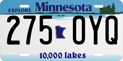 MN license plate 275OYQ