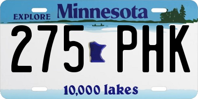 MN license plate 275PHK