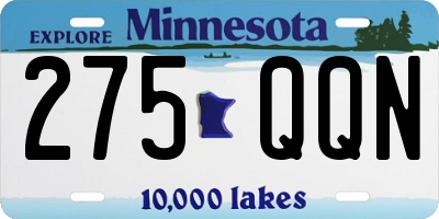 MN license plate 275QQN