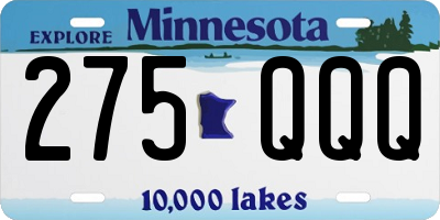 MN license plate 275QQQ
