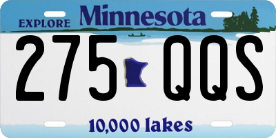 MN license plate 275QQS