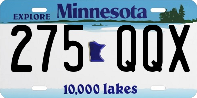 MN license plate 275QQX
