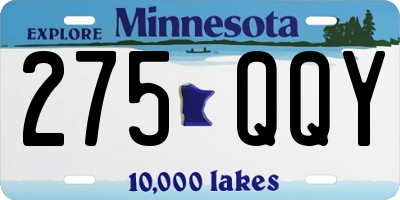 MN license plate 275QQY