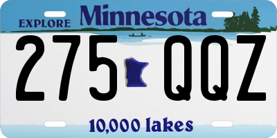 MN license plate 275QQZ