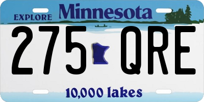 MN license plate 275QRE