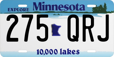 MN license plate 275QRJ