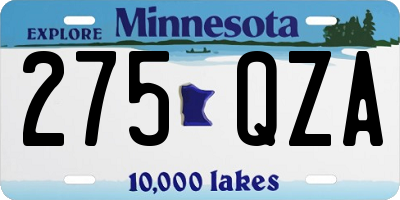 MN license plate 275QZA