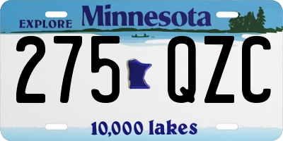MN license plate 275QZC
