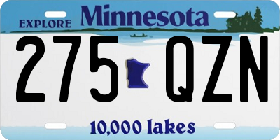 MN license plate 275QZN