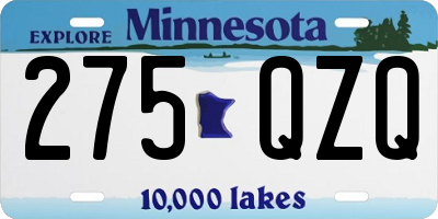 MN license plate 275QZQ