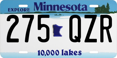 MN license plate 275QZR