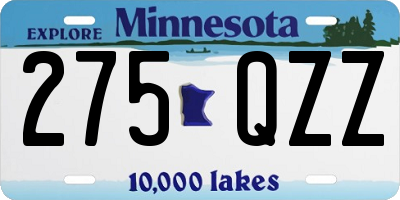 MN license plate 275QZZ