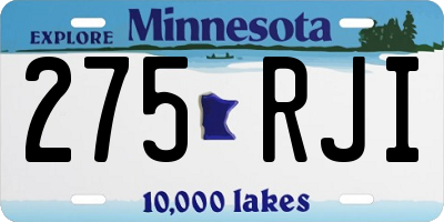 MN license plate 275RJI