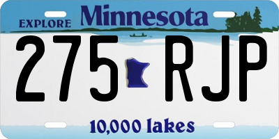 MN license plate 275RJP