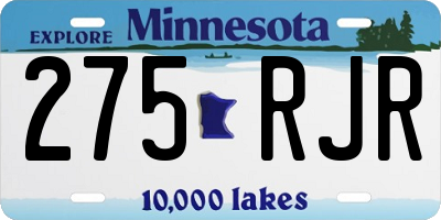 MN license plate 275RJR