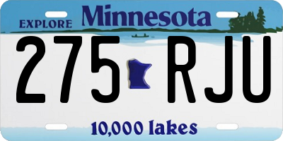 MN license plate 275RJU