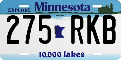MN license plate 275RKB