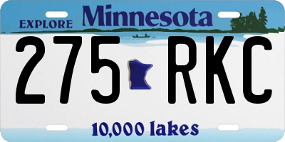 MN license plate 275RKC
