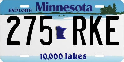 MN license plate 275RKE