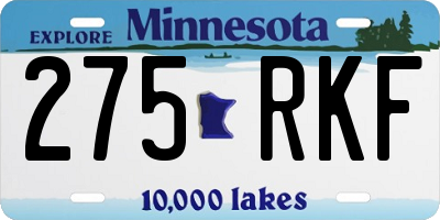 MN license plate 275RKF