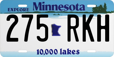 MN license plate 275RKH