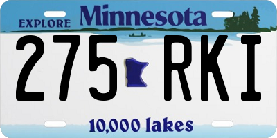 MN license plate 275RKI