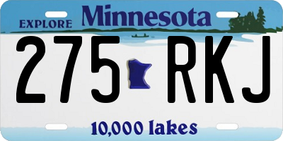 MN license plate 275RKJ