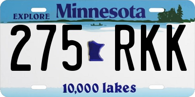 MN license plate 275RKK