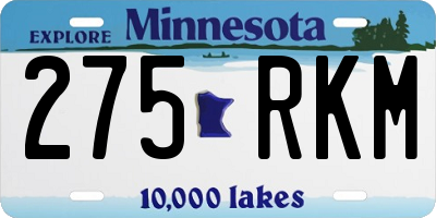 MN license plate 275RKM