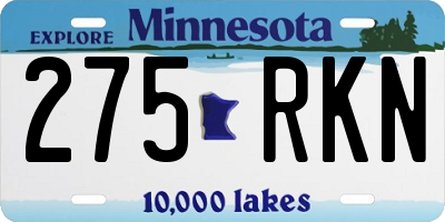 MN license plate 275RKN