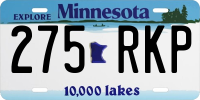 MN license plate 275RKP