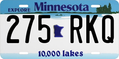 MN license plate 275RKQ