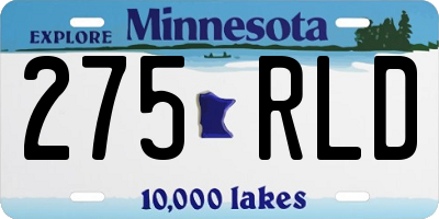 MN license plate 275RLD