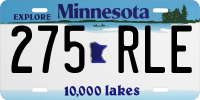 MN license plate 275RLE