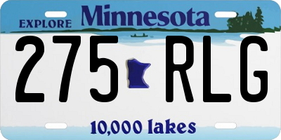 MN license plate 275RLG